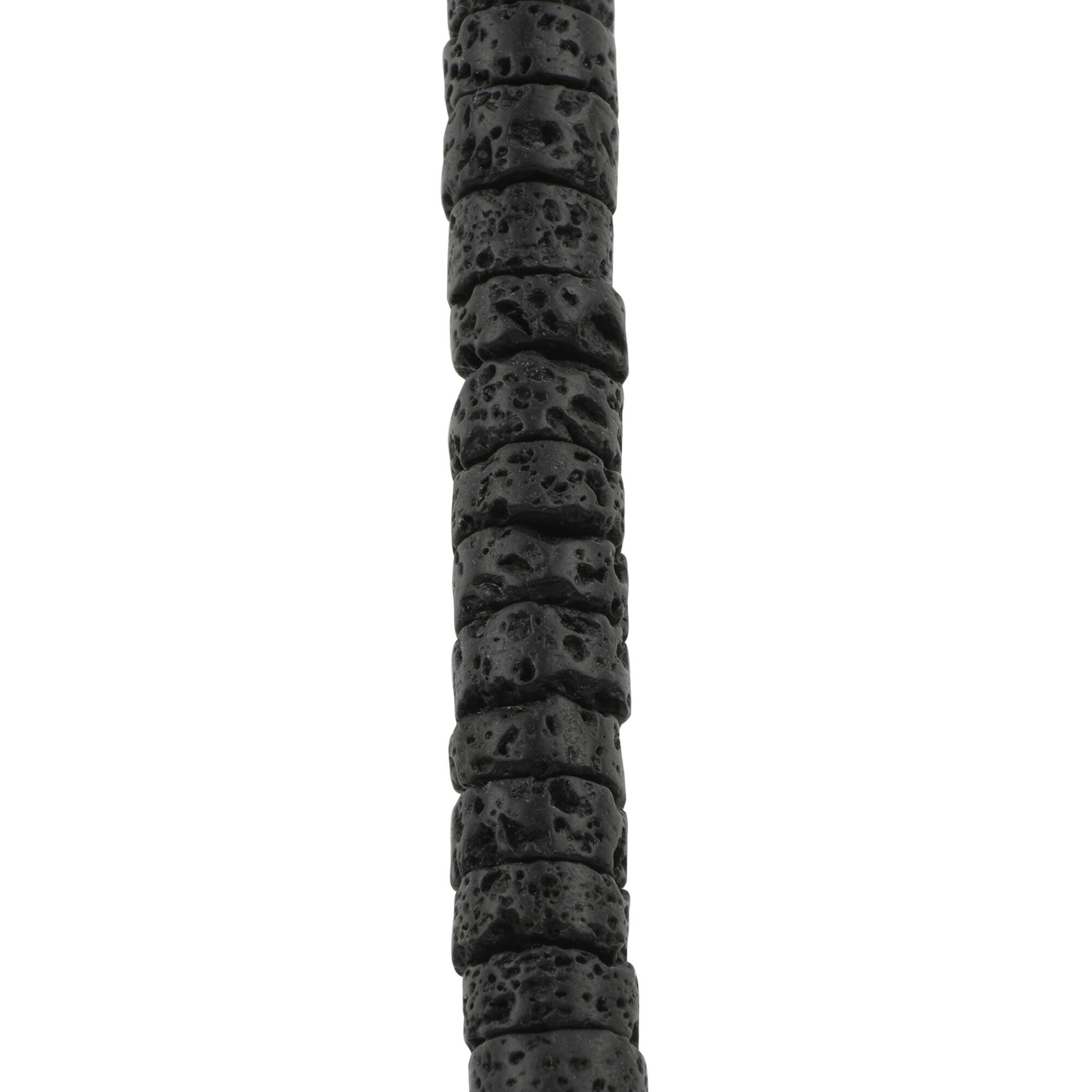 12 Pack: Black Lava Heishi Beads by Bead Landing